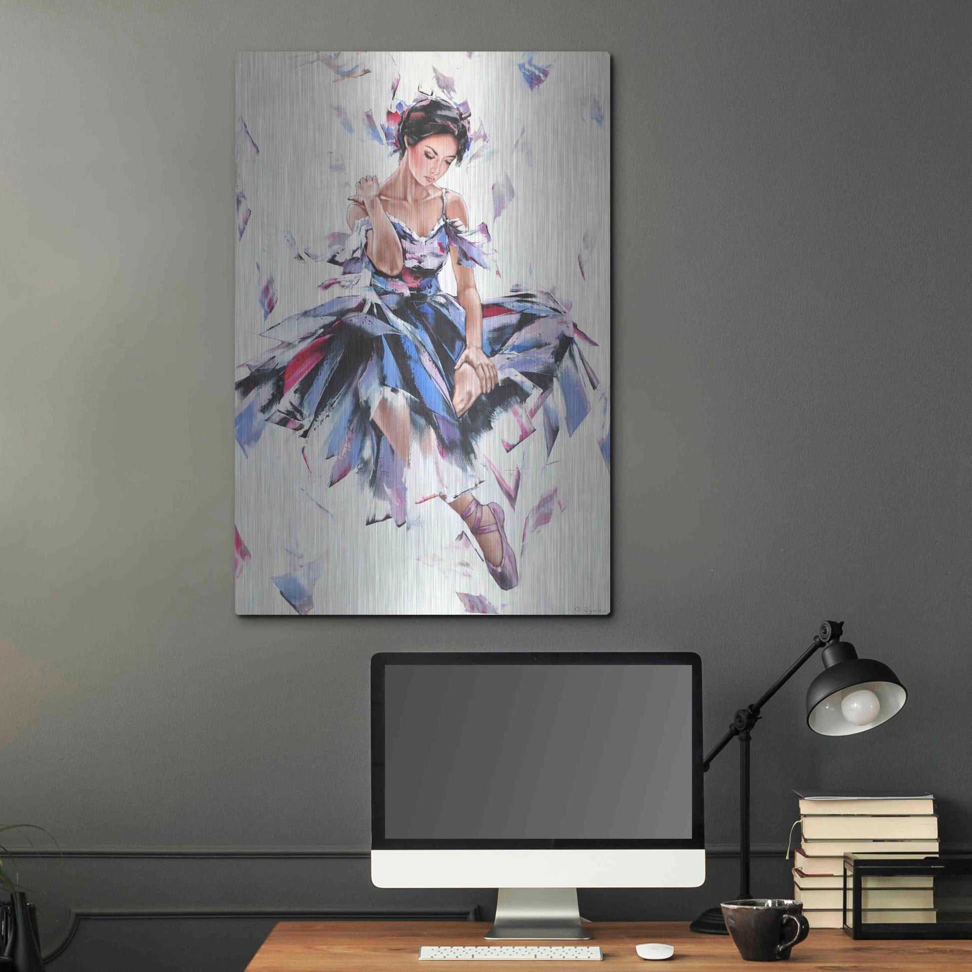 Luxe Metal Art 'Ballerina' by Alexander Gunin, Metal Wall Art,24x36