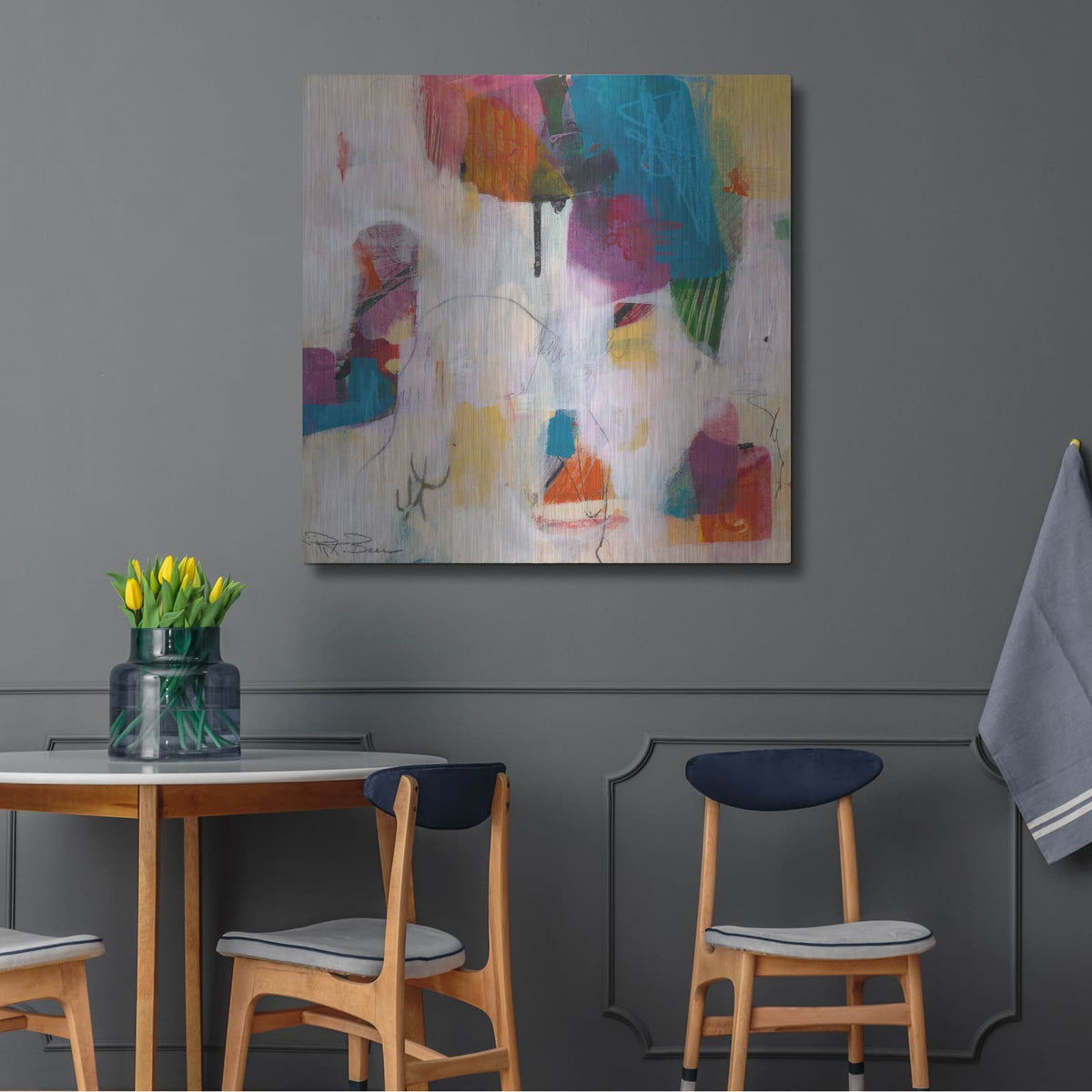 'Oide 5' by Pamela Beer – Metal Wall Art, 36x36 room view