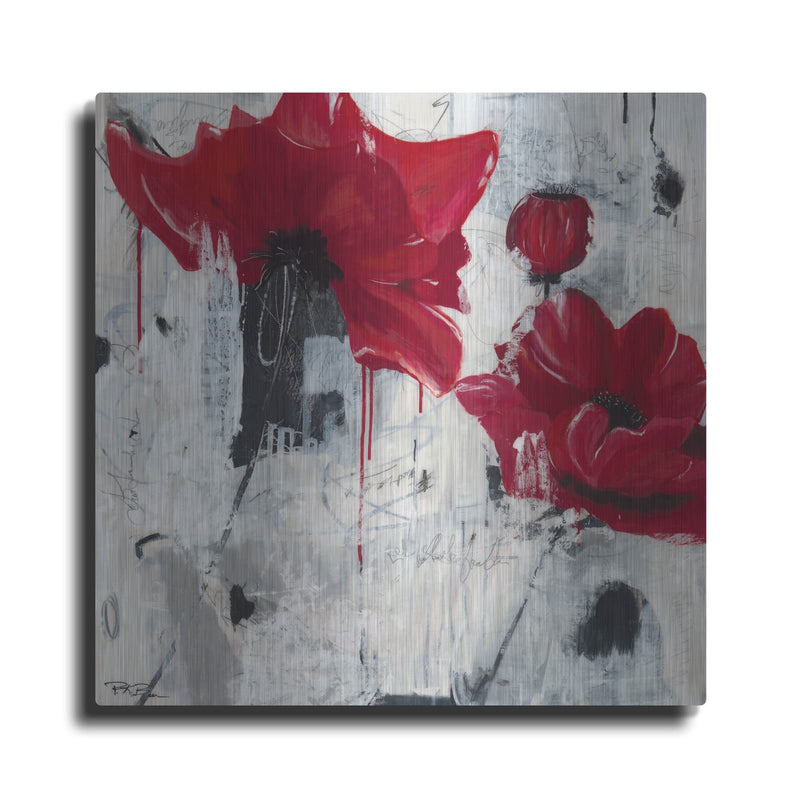 'Poppy Love' by Pamela Beer – Metal Wall Art