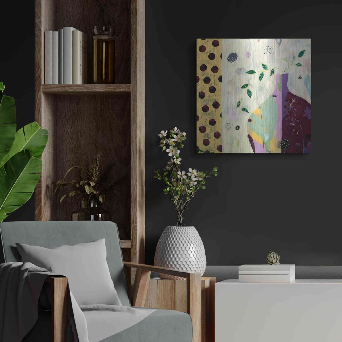 'Charlotte' by Pamela Beer – Metal Wall Art, 24x24 room view