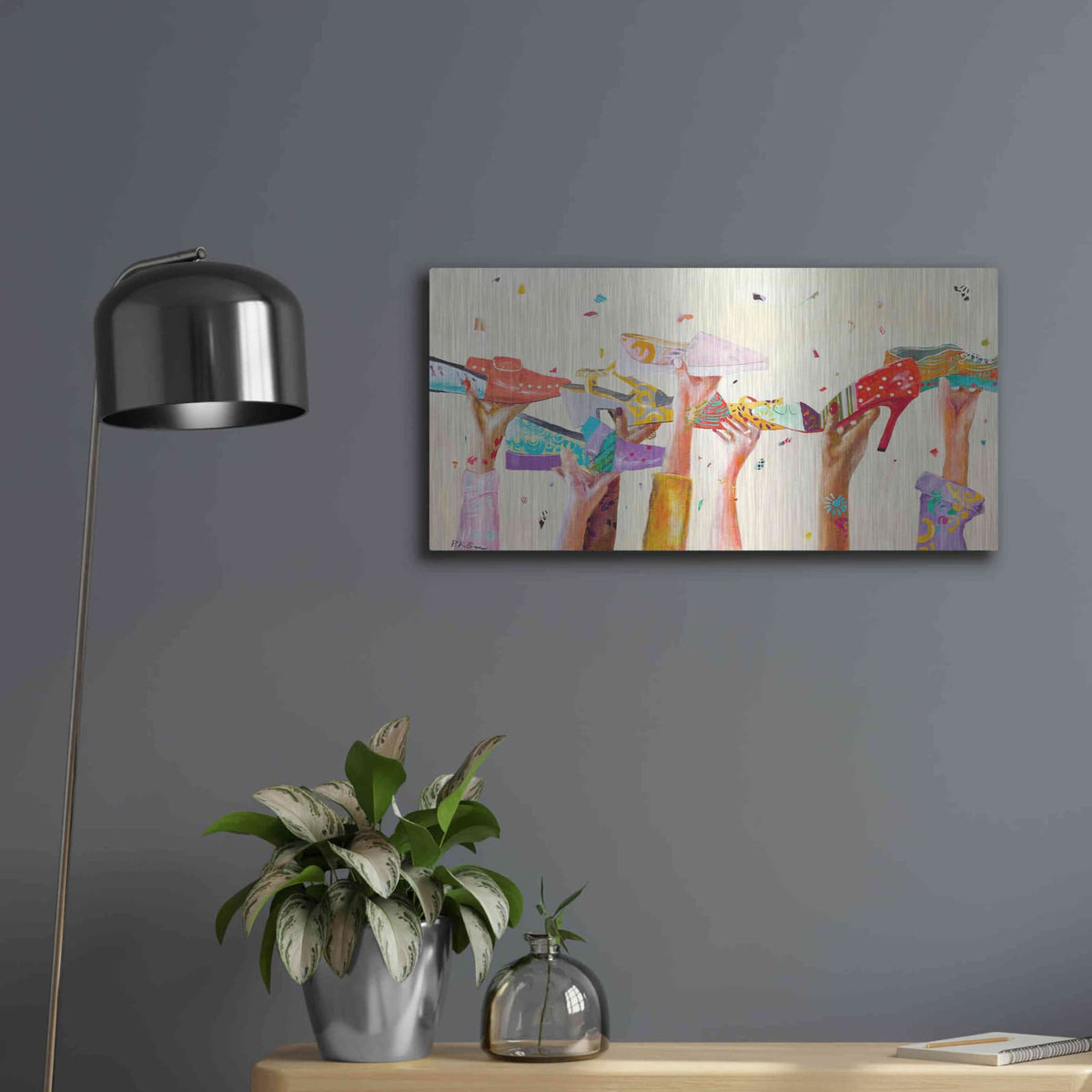 'We Stand Together' by Pamela Beer – Metal Wall Art, 24x12 room view