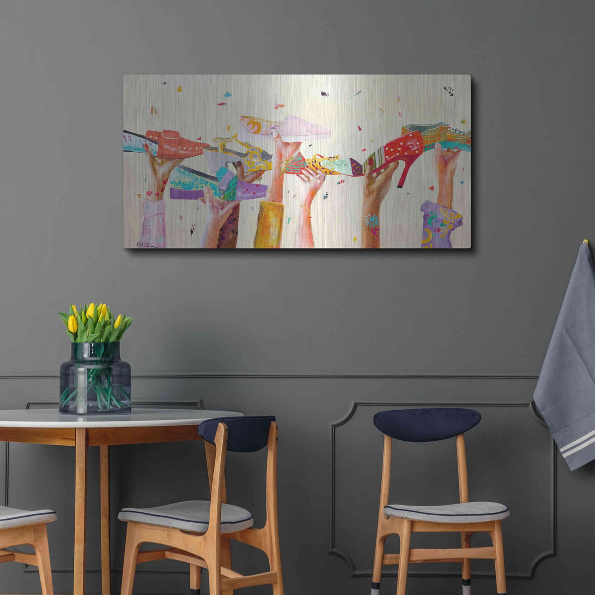 'We Stand Together' by Pamela Beer – Metal Wall Art, 48x24 room view
