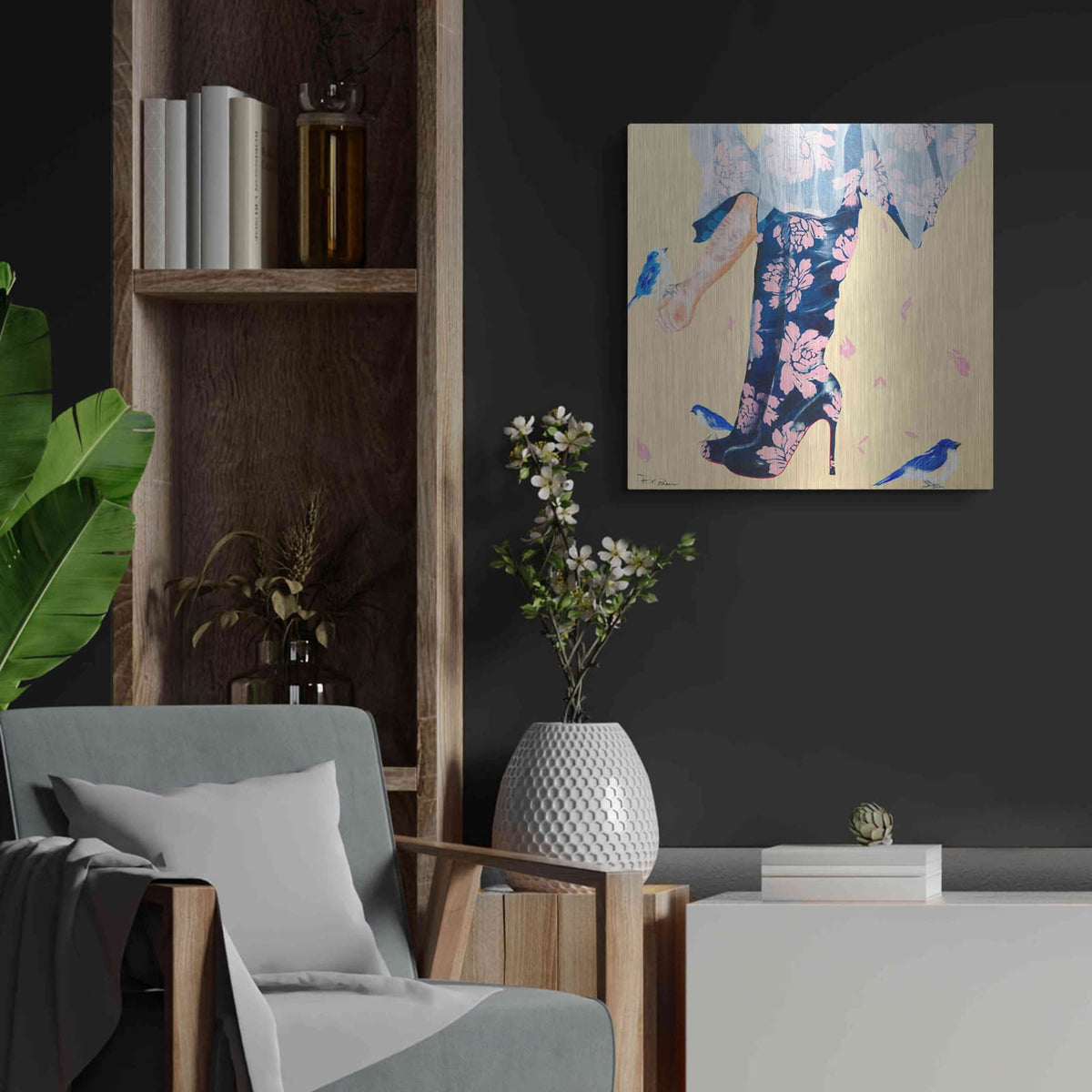 'Her Best Friends' by Pamela Beer – Metal Wall Art, 24x24 room view