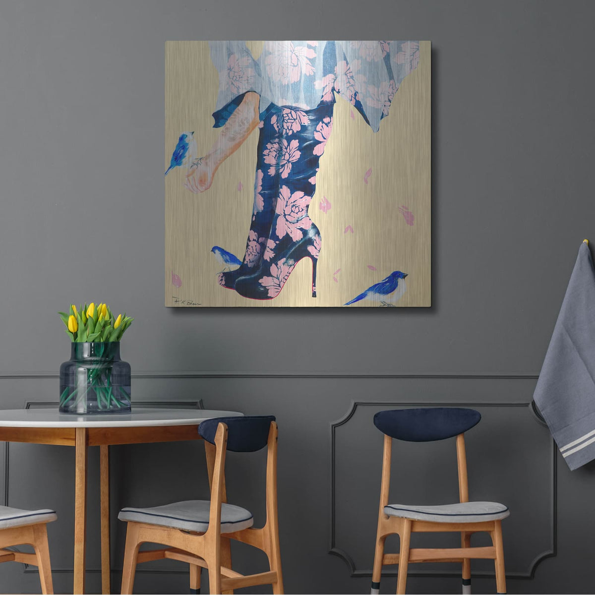 'Her Best Friends' by Pamela Beer – Metal Wall Art, 36x36 room view