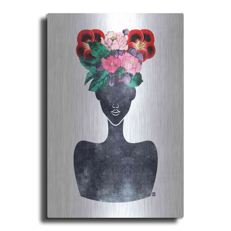 'Flower Crown Silhouette II' by Tabitha Brown – Metal Wall Art