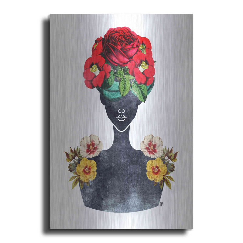 'Flower Crown Silhouette III' by Tabitha Brown – Metal Wall Art