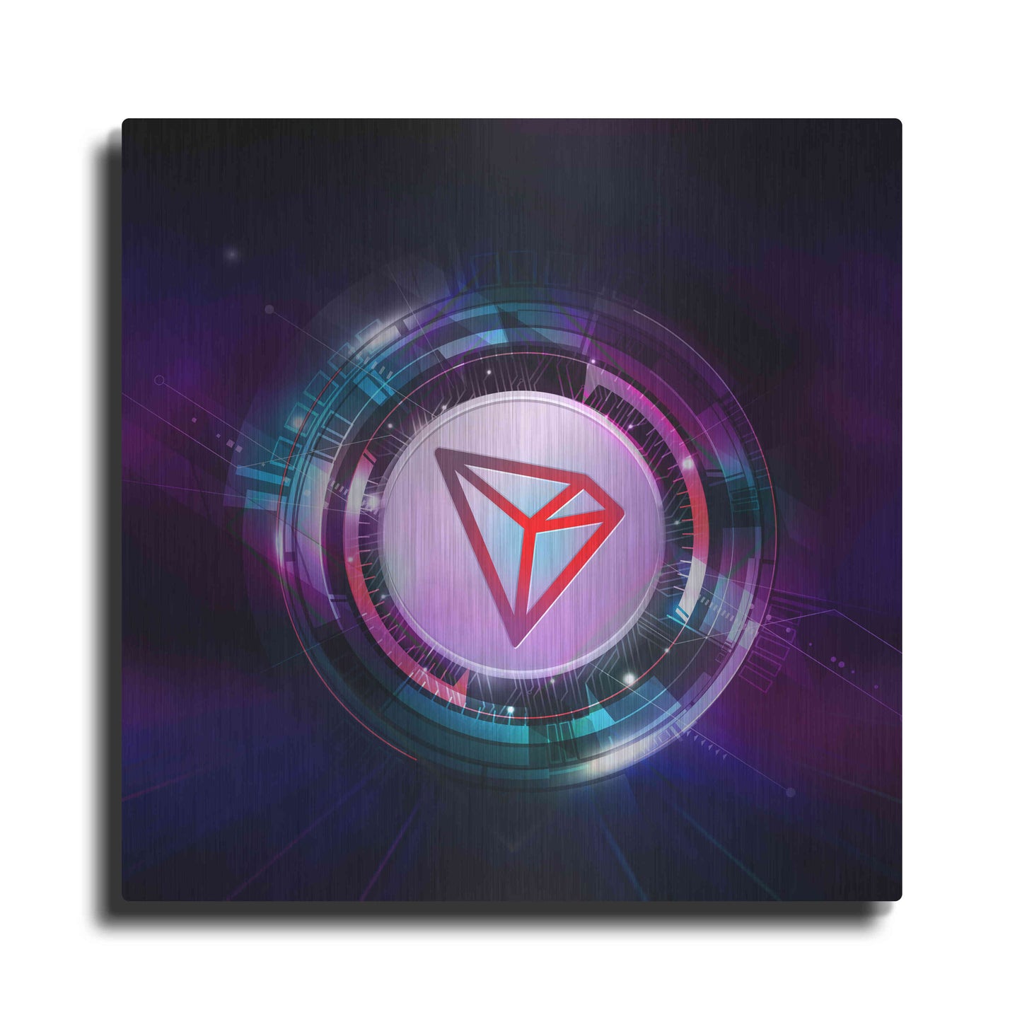 Luxe Metal Art 'TRX Tron Blockchain' by Epic Portfolio Metal Wall Art