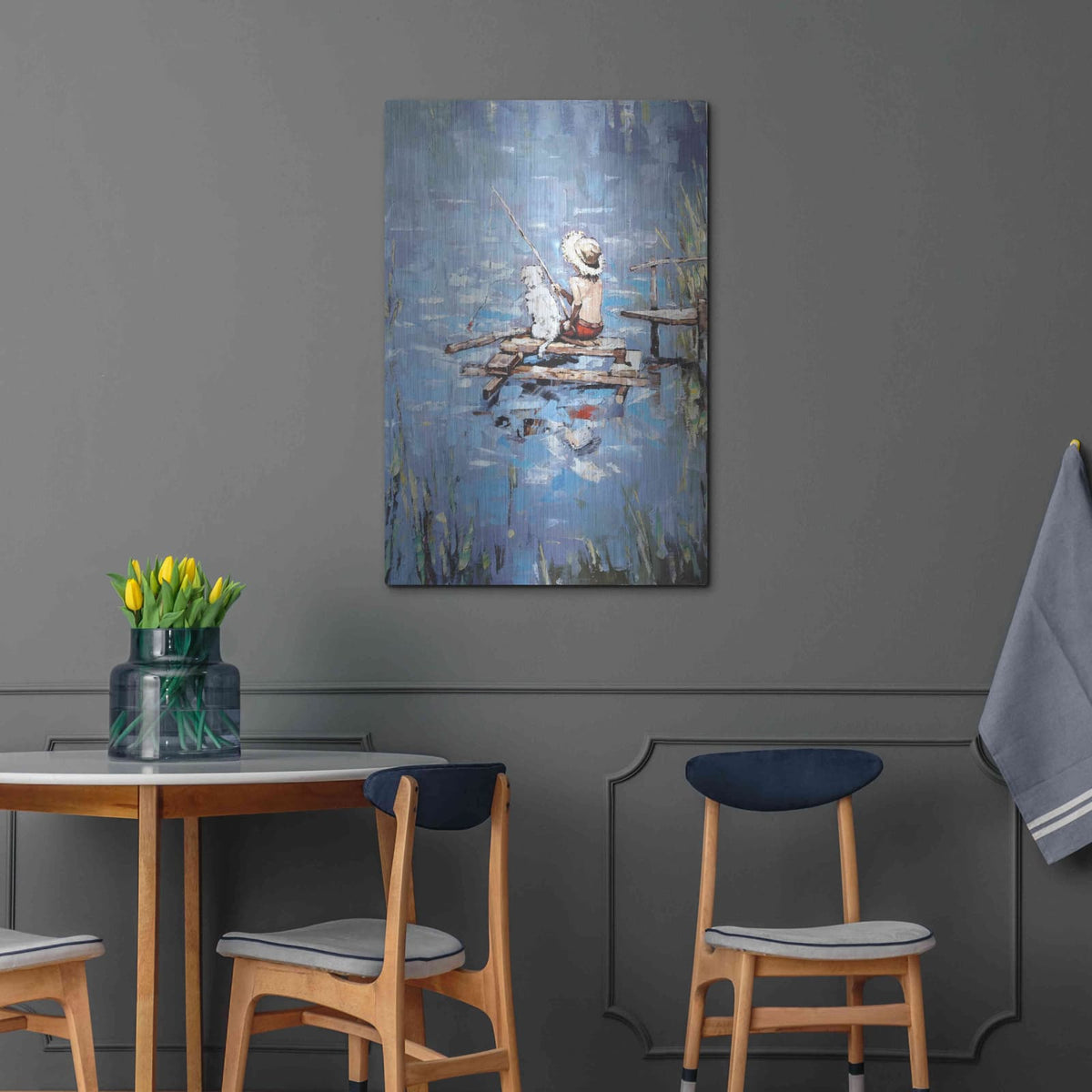 'Fishermen' by Alexander Gunin – Metal Wall Art, 24x36 room view