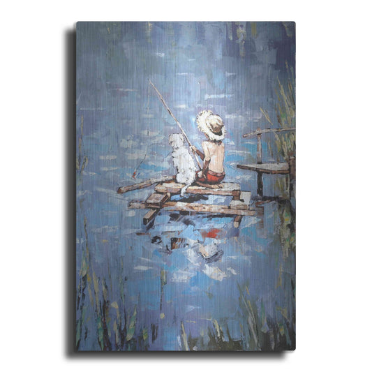 Luxe Metal Art 'Fishermen' by Alexander Gunin, Metal Wall Art