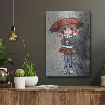 Luxe Metal Art 'Girl With Bows' by Alexander Gunin, Metal Wall Art,12x16