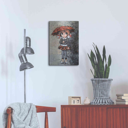 Luxe Metal Art 'Girl With Bows' by Alexander Gunin, Metal Wall Art,16x24