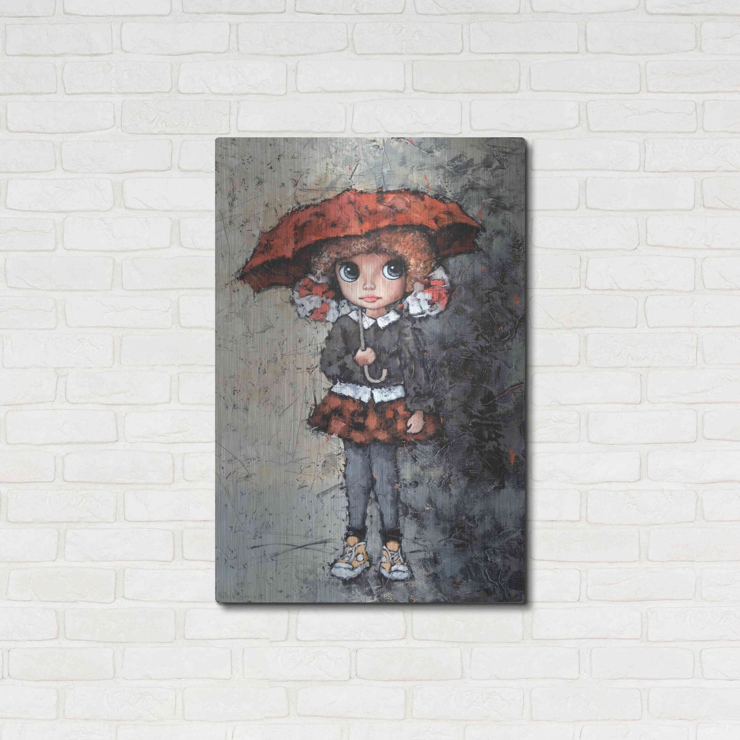 Luxe Metal Art 'Girl With Bows' by Alexander Gunin, Metal Wall Art,24x36