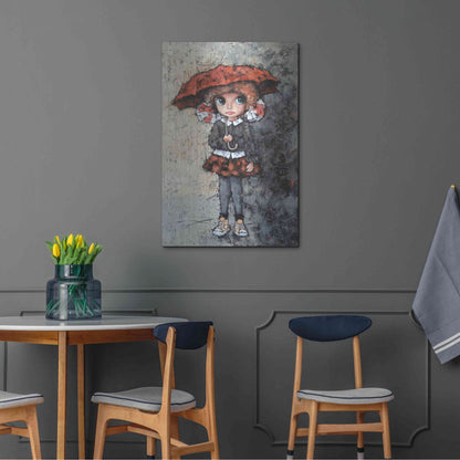 Luxe Metal Art 'Girl With Bows' by Alexander Gunin, Metal Wall Art,24x36