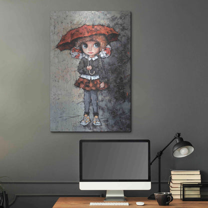 Luxe Metal Art 'Girl With Bows' by Alexander Gunin, Metal Wall Art,24x36