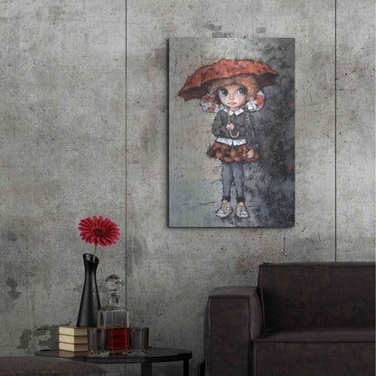 Luxe Metal Art 'Girl With Bows' by Alexander Gunin, Metal Wall Art,24x36