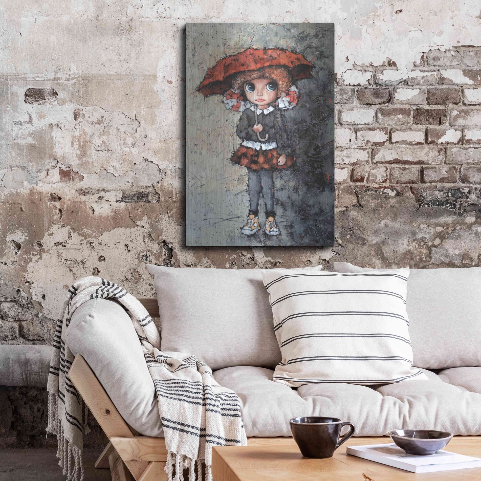 Luxe Metal Art 'Girl With Bows' by Alexander Gunin, Metal Wall Art,24x36