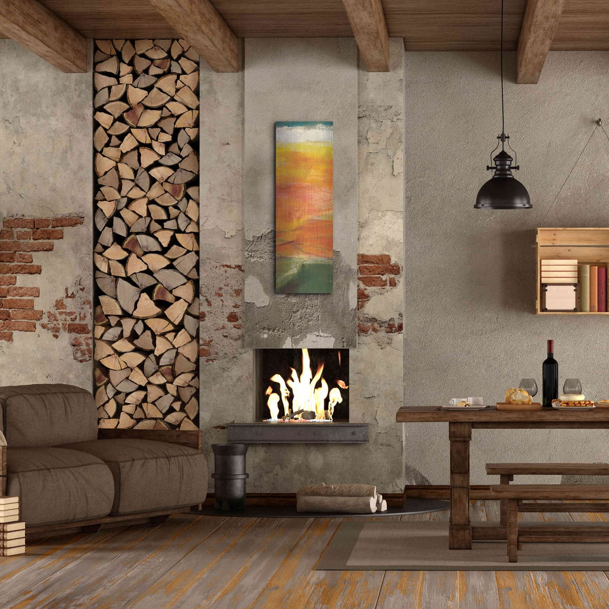 'Bog Journey III V2' by Jo Maye – Metal Wall Art, 16x48 room view