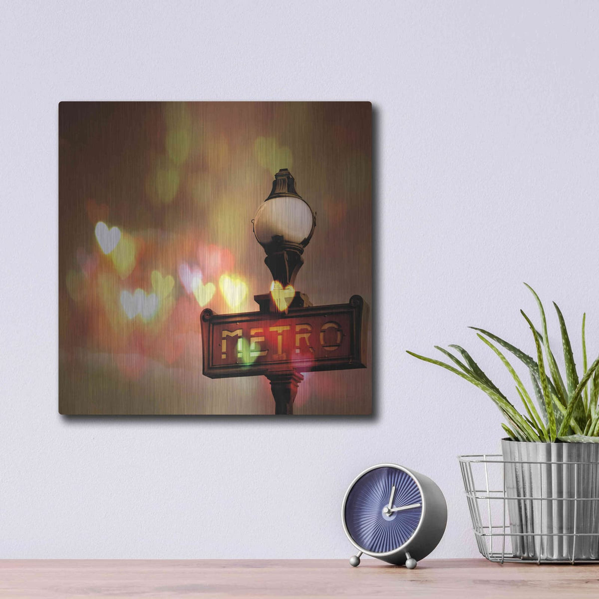 'Night Life Paris' by Keri Bevan – Metal Wall Art, 12x12 room view