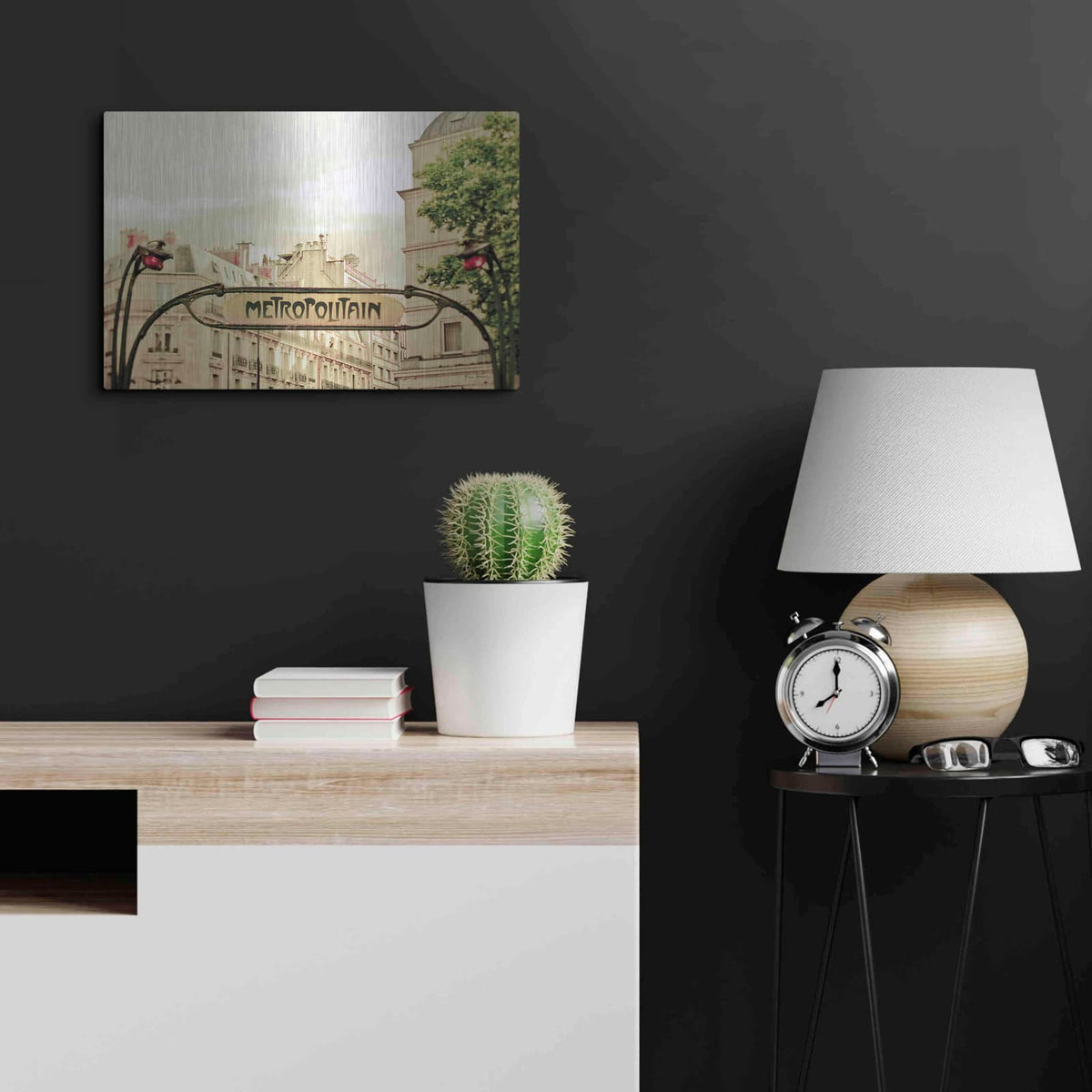 'A Lily In Paris' by Keri Bevan – Metal Wall Art, 24x16 room view