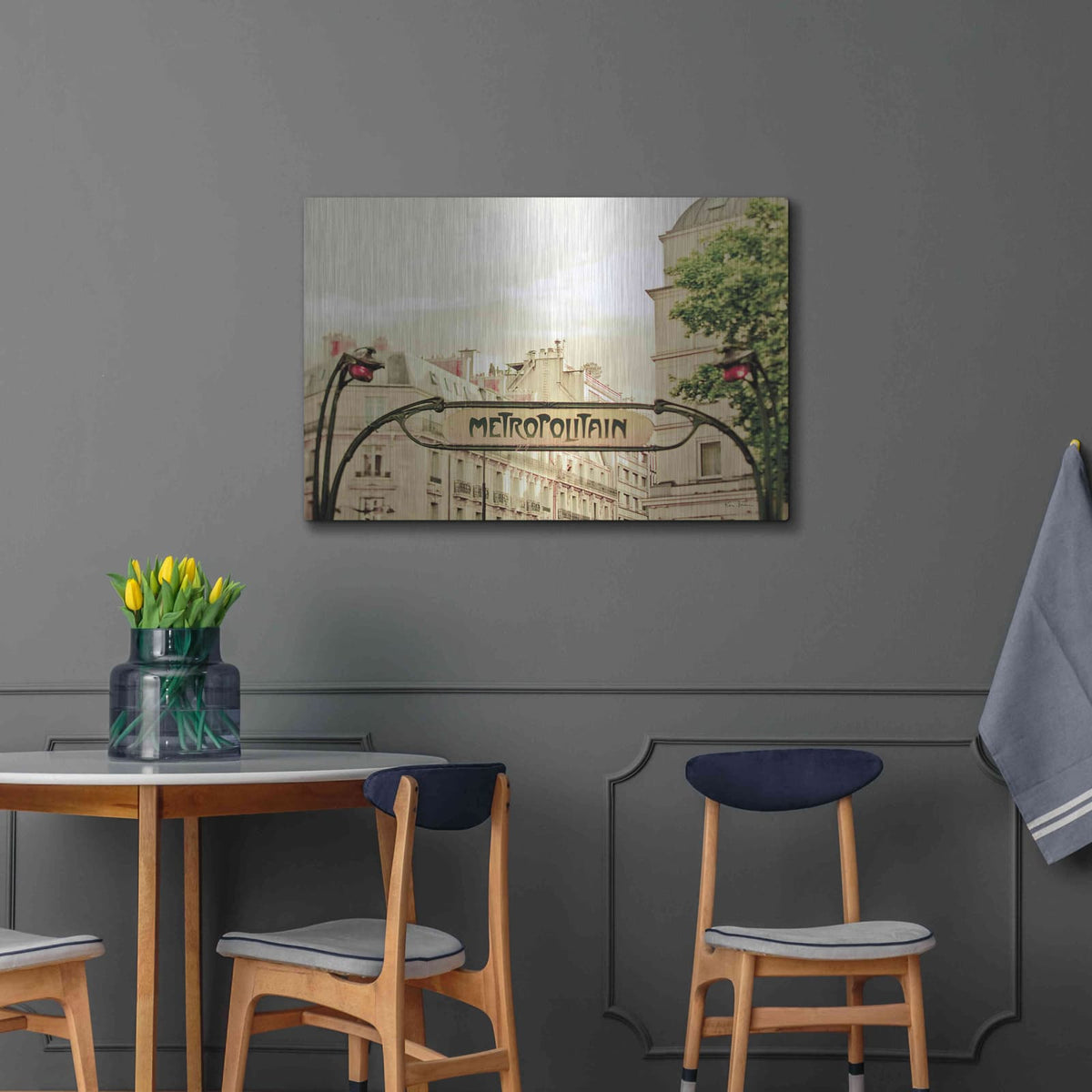 'A Lily In Paris' by Keri Bevan – Metal Wall Art, 36x24 room view