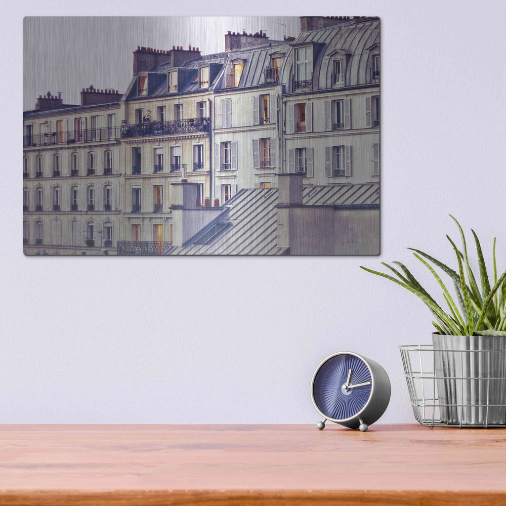 'Bon Nuit Paris' by Keri Bevan – Metal Wall Art, 16x12 room view