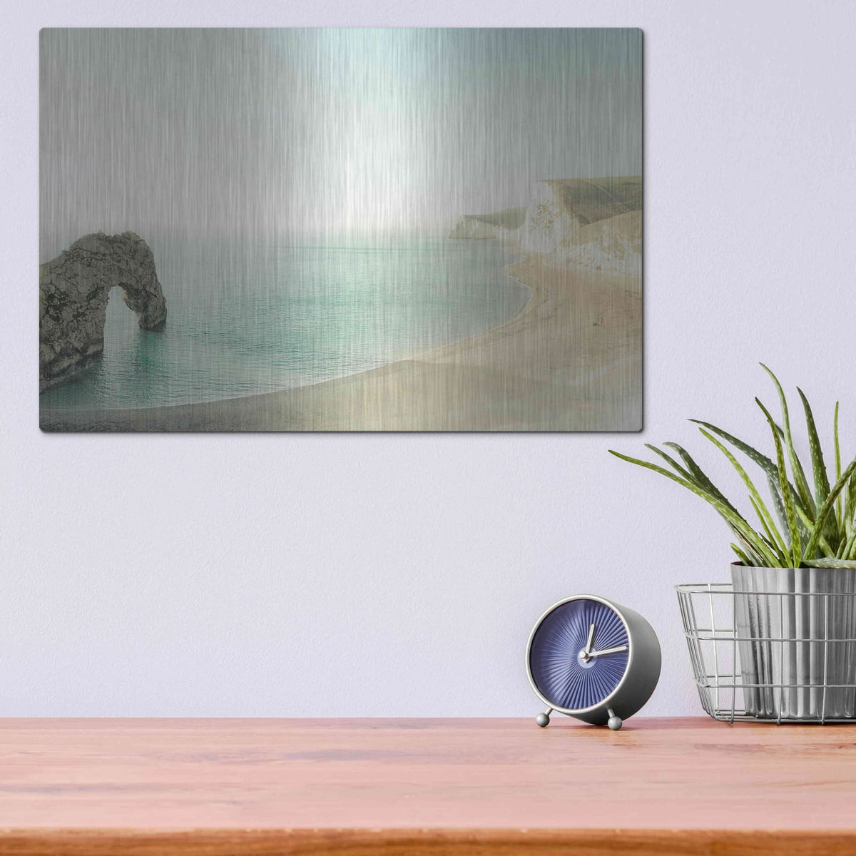 'The Jurassic Coast' by Keri Bevan – Metal Wall Art, 16x12 room view