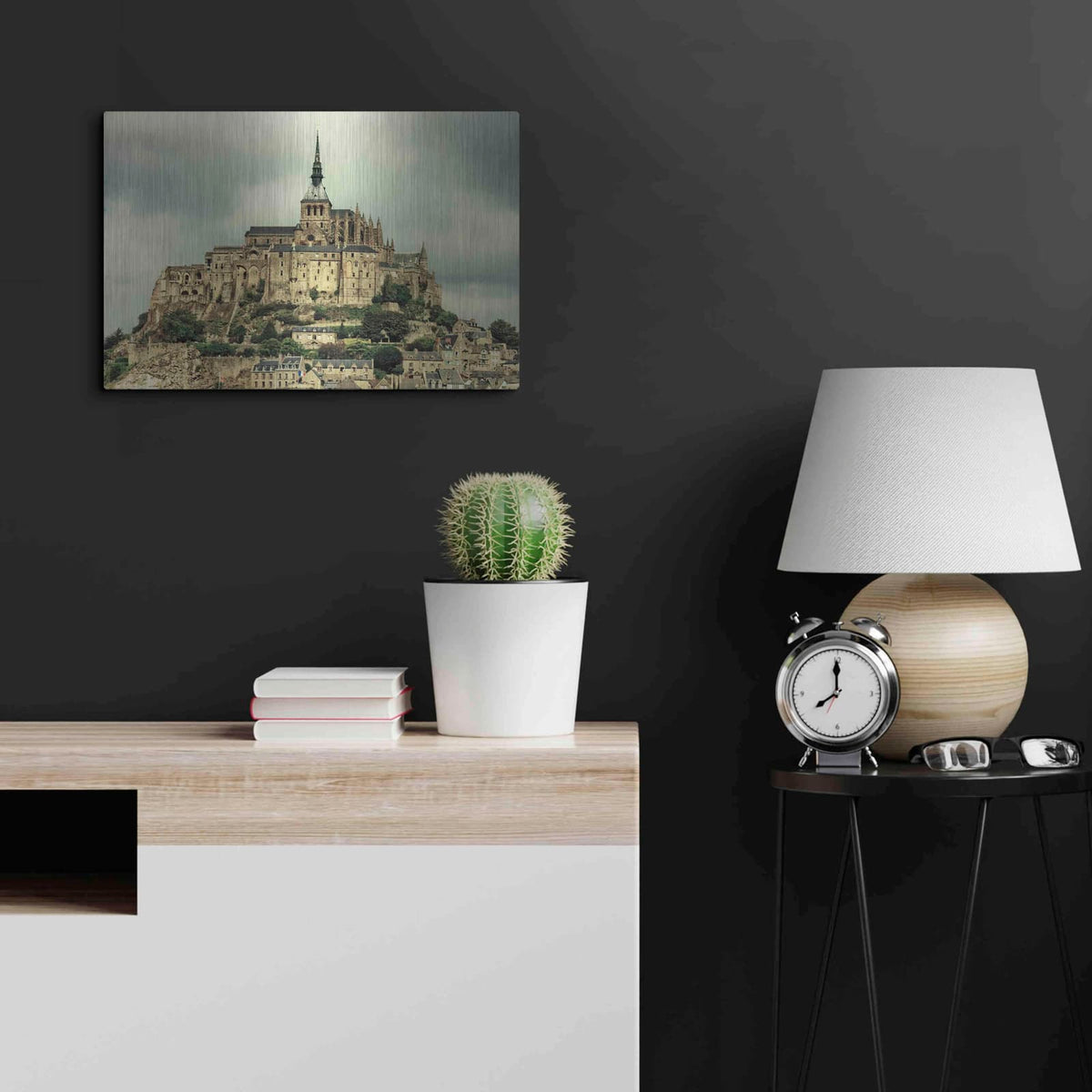 'Mont St. Michel' by Keri Bevan – Metal Wall Art, 24x16 room view