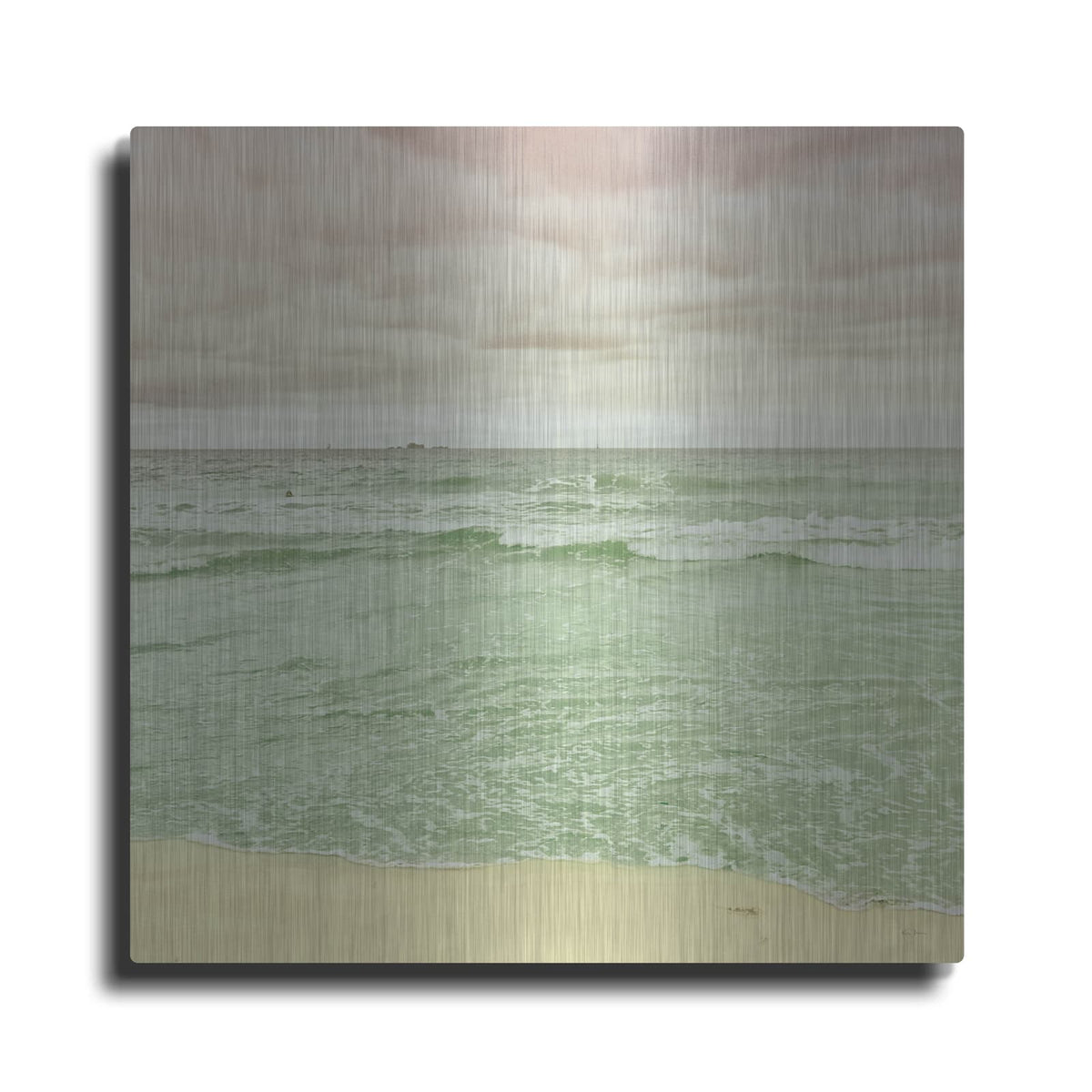 'Beach Tricolor Square' by Keri Bevan – Metal Wall Art