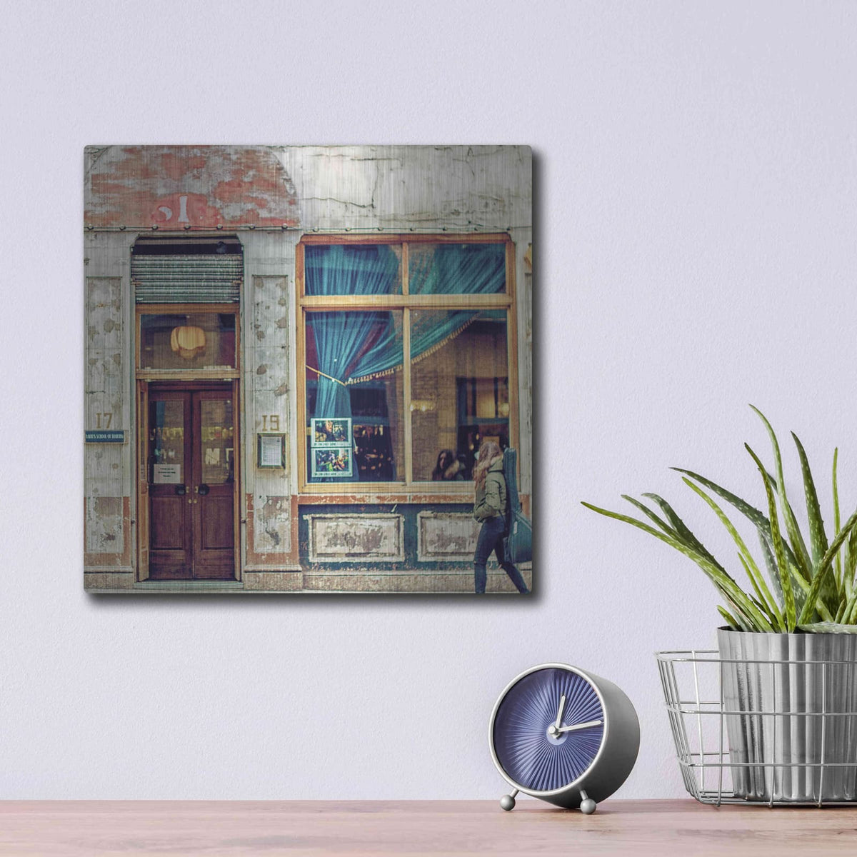 'Dalston Pub' by Keri Bevan – Metal Wall Art, 12x12 room view