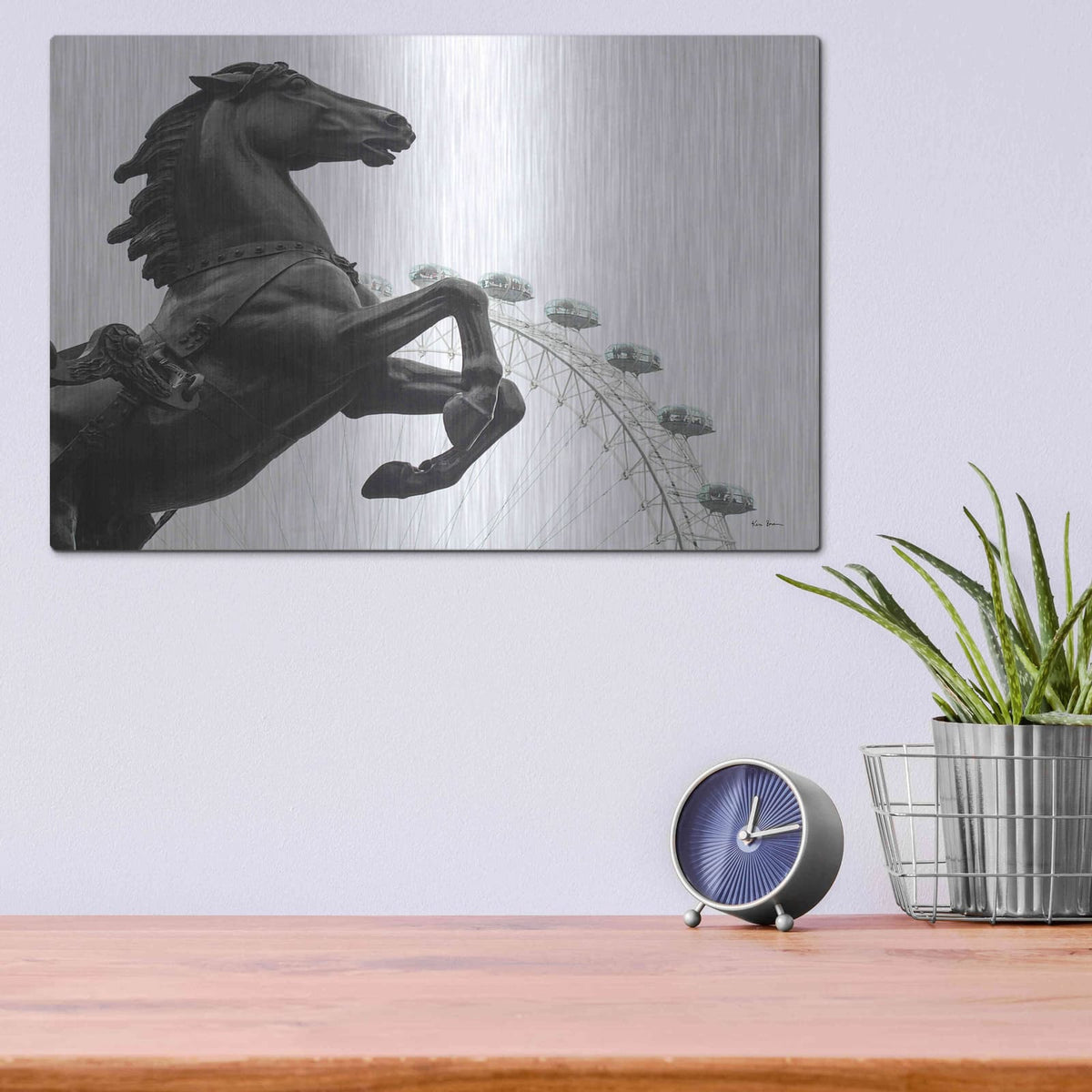 'London Eye I' by Keri Bevan – Metal Wall Art, 16x12 room view