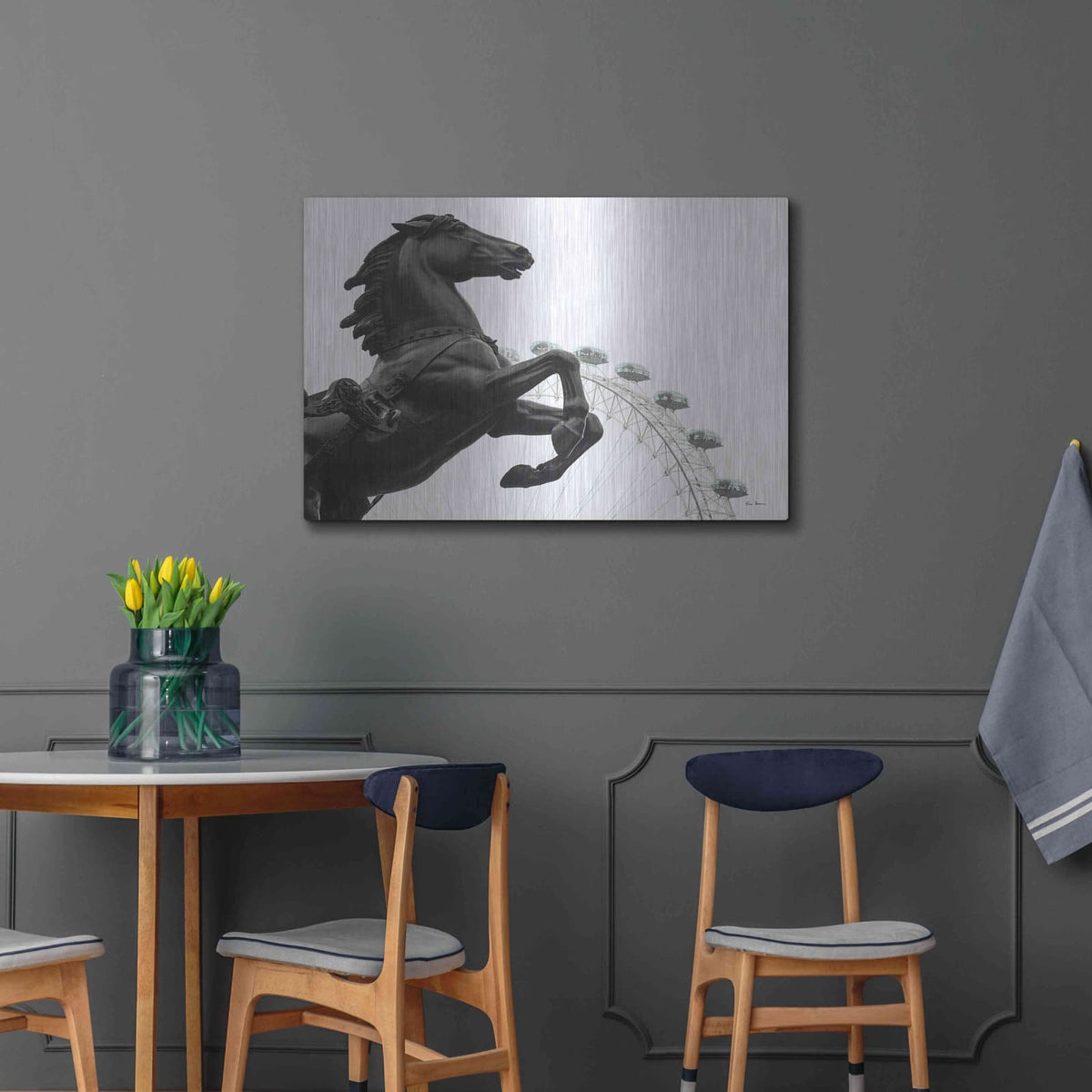 'London Eye I' by Keri Bevan – Metal Wall Art, 36x24 room view