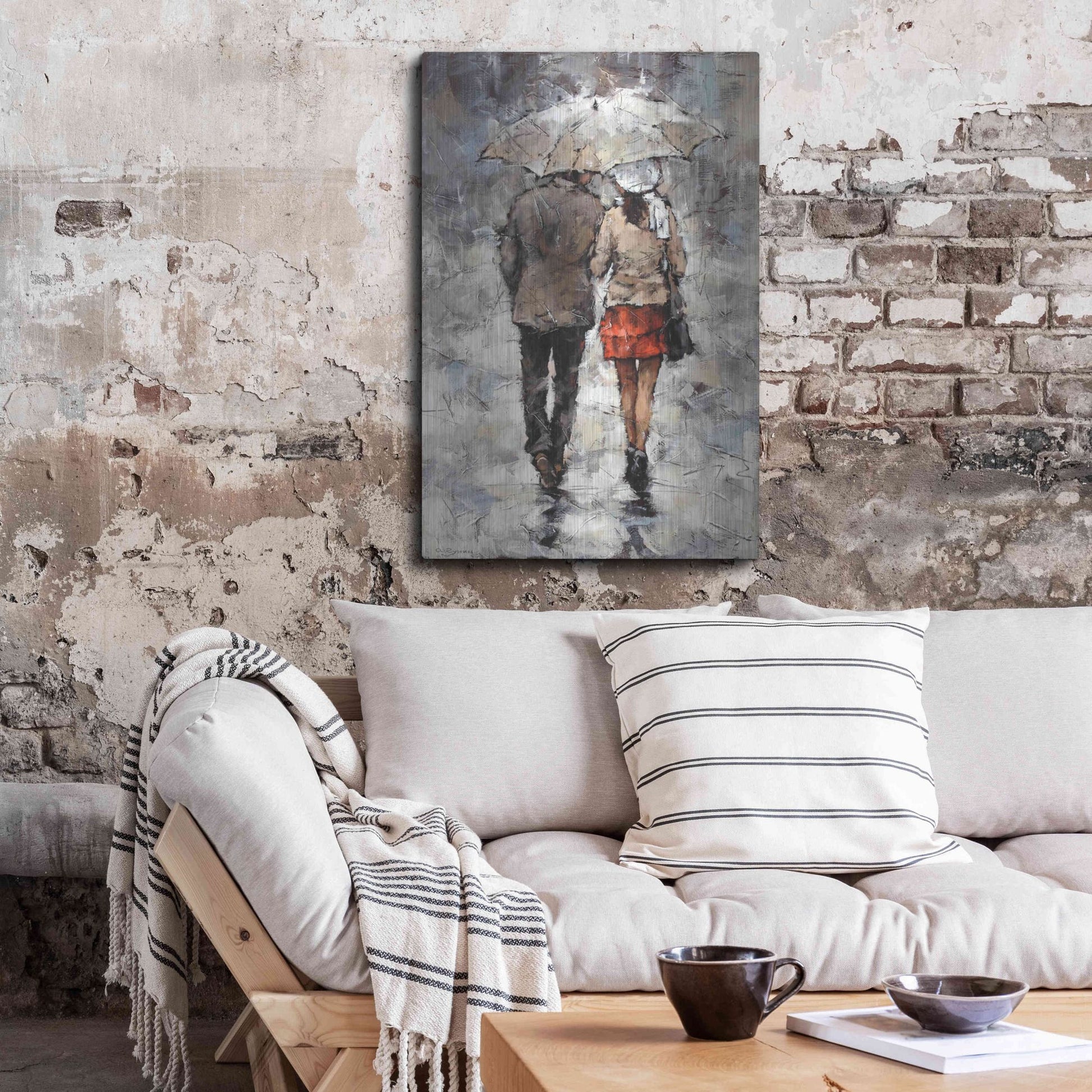 Luxe Metal Art 'Under The Umbrella' by Alexander Gunin, Metal Wall Art,24x36