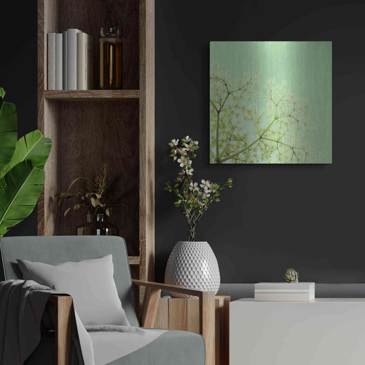 'Cuckoo Flowers' by Keri Bevan – Metal Wall Art, 24x24 room view