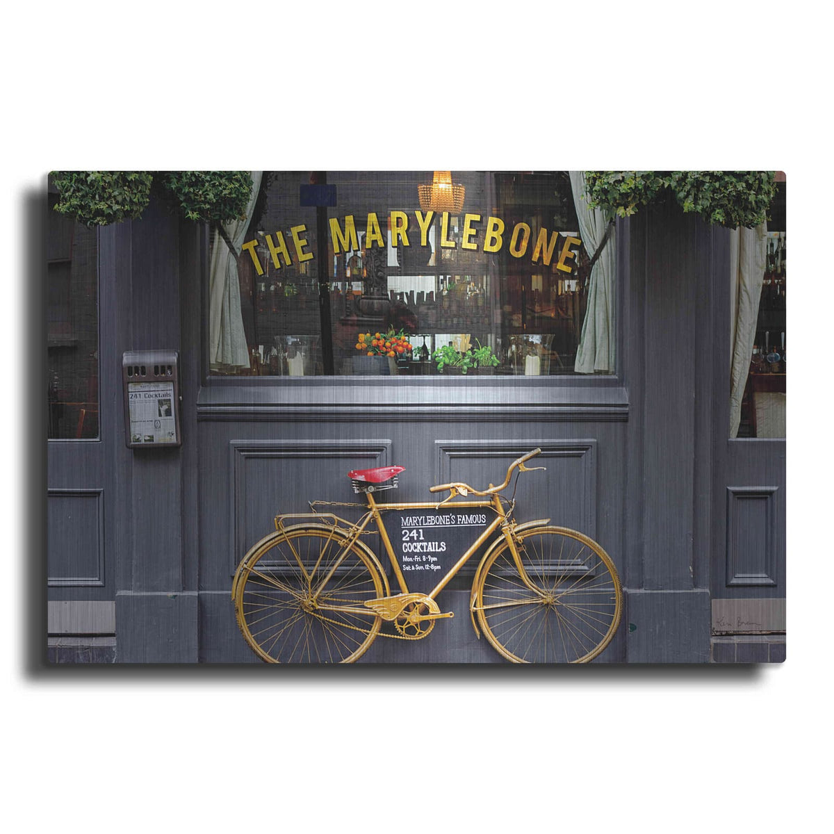'Marylebone Bike' by Keri Bevan – Metal Wall Art