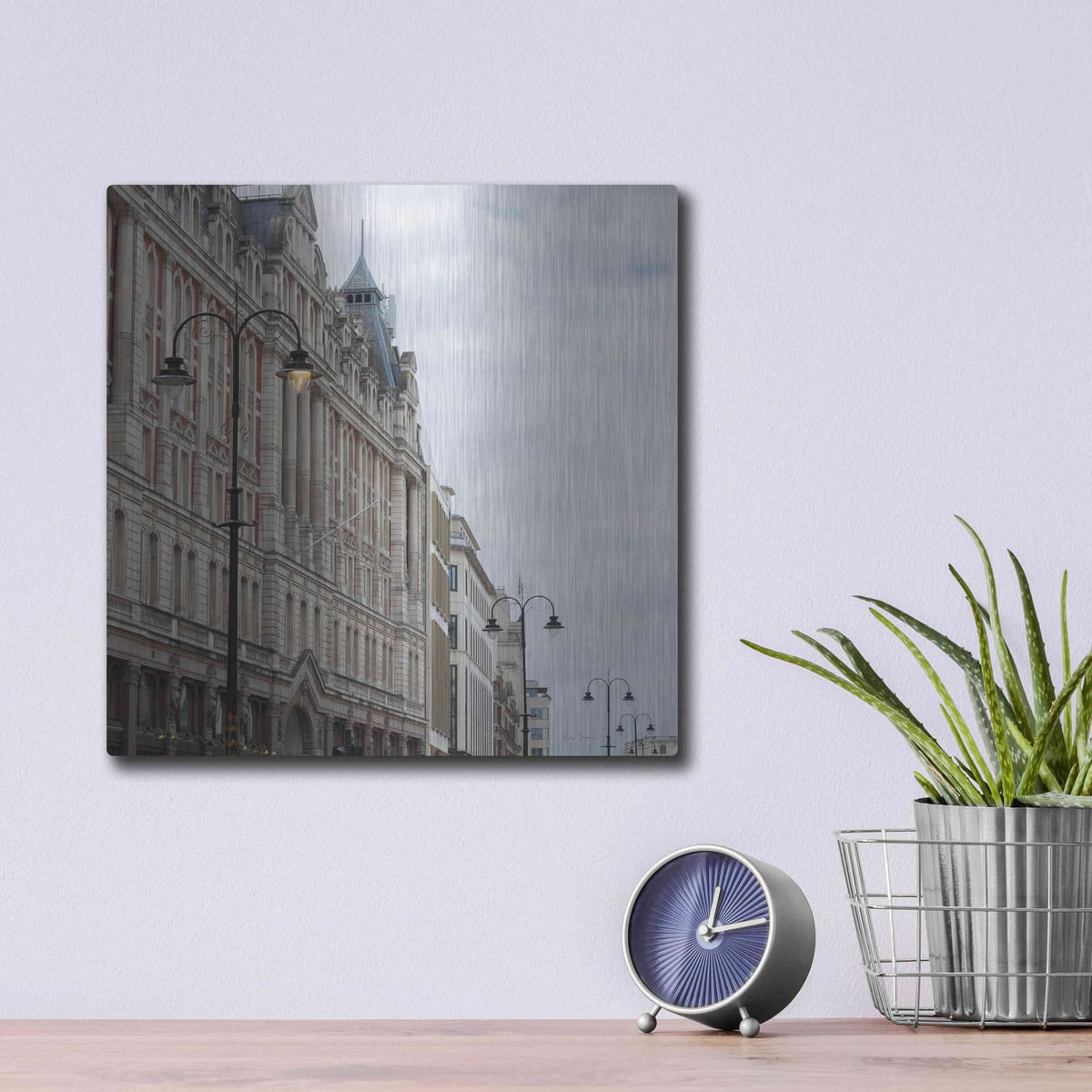 'The Strand Lights' by Keri Bevan – Metal Wall Art, 12x12 room view