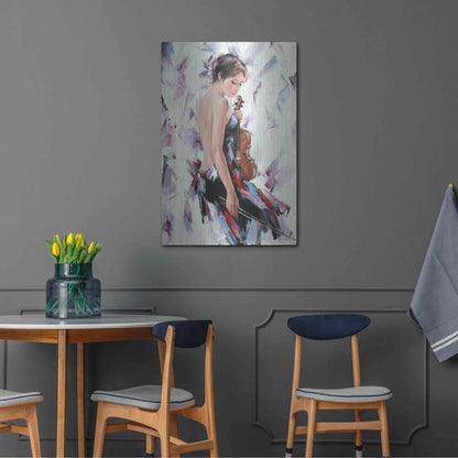 Luxe Metal Art 'Violinist' by Alexander Gunin, Metal Wall Art,24x36