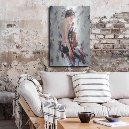 Luxe Metal Art 'Violinist' by Alexander Gunin, Metal Wall Art,24x36
