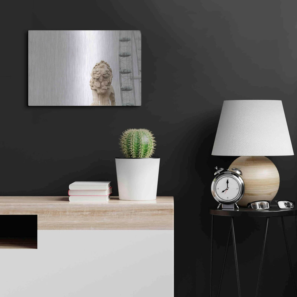 'Lion Of London' by Keri Bevan – Metal Wall Art, 24x16 room view