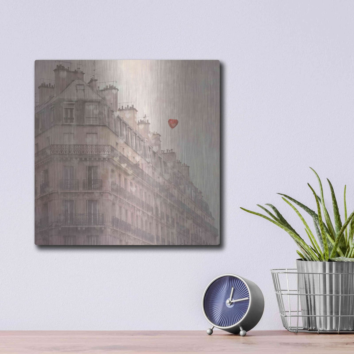 'Heart Paris' by Keri Bevan – Metal Wall Art, 12x12 room view