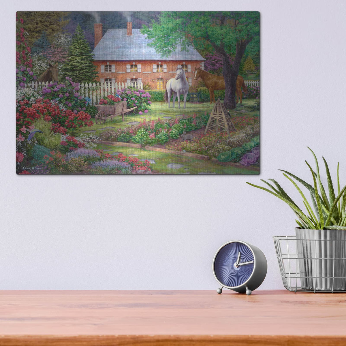 'The Sweet Garden' by Chuck Pinson – Metal Wall Art, 16x12 room view