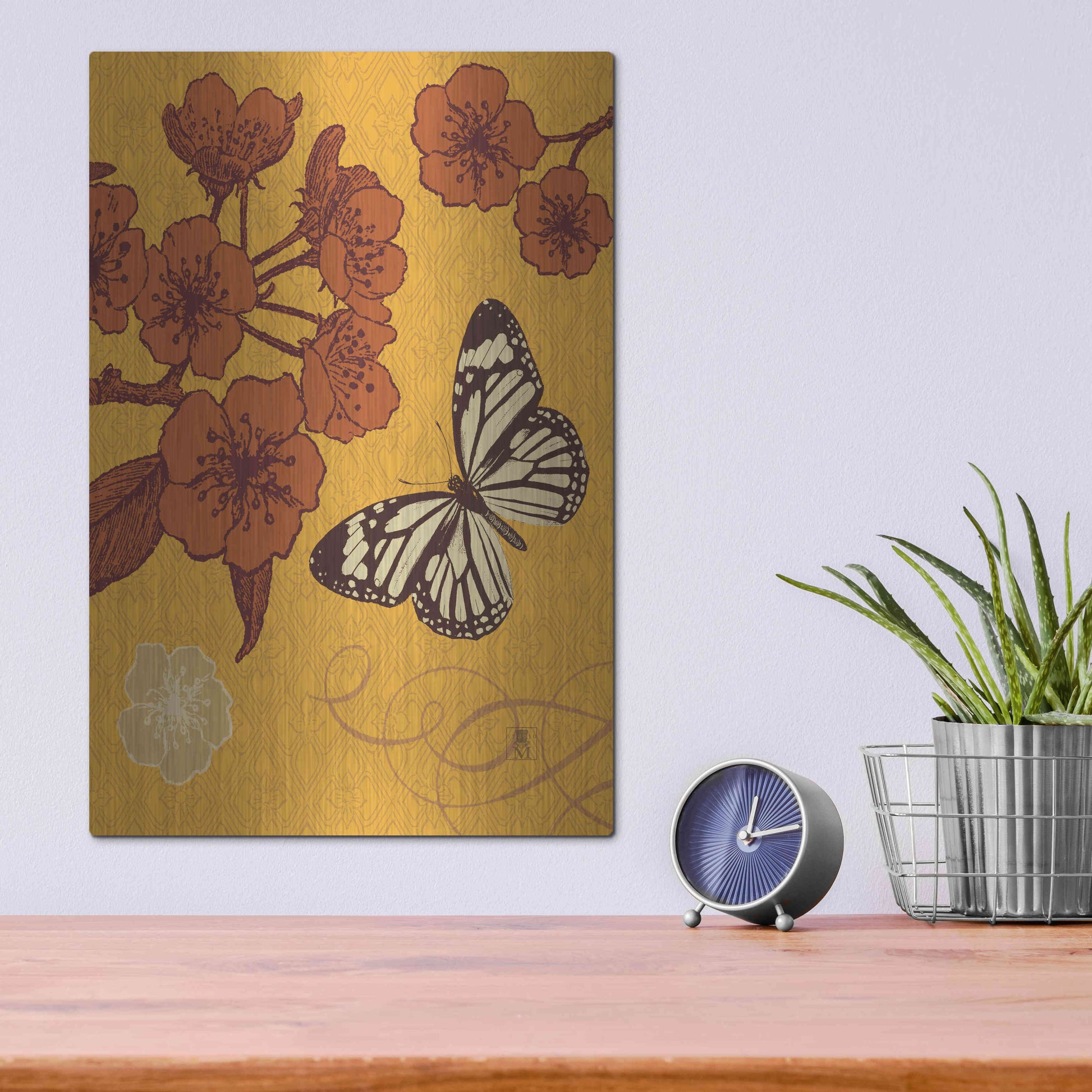 Luxe Metal Art 'Orchard Bloom' by Studio Mousseau, Metal Wall Art,12x16