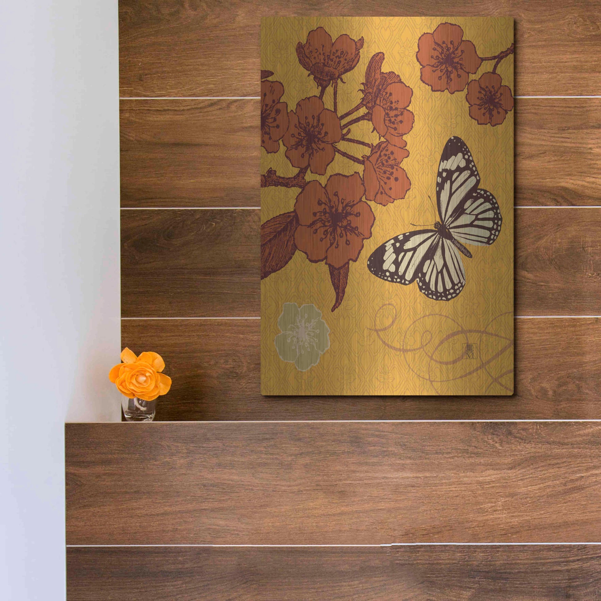 Luxe Metal Art 'Orchard Bloom' by Studio Mousseau, Metal Wall Art,12x16