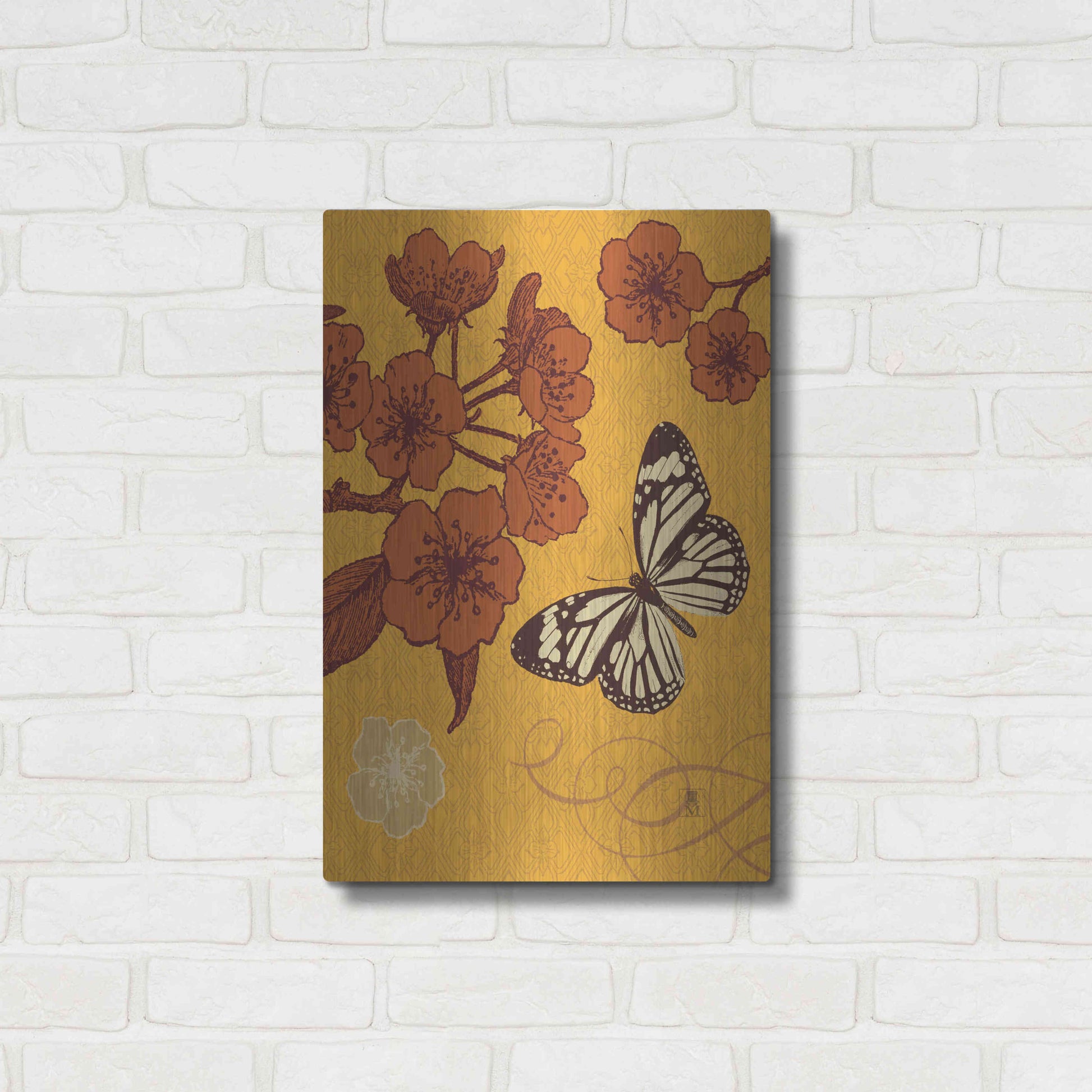 Luxe Metal Art 'Orchard Bloom' by Studio Mousseau, Metal Wall Art,16x24
