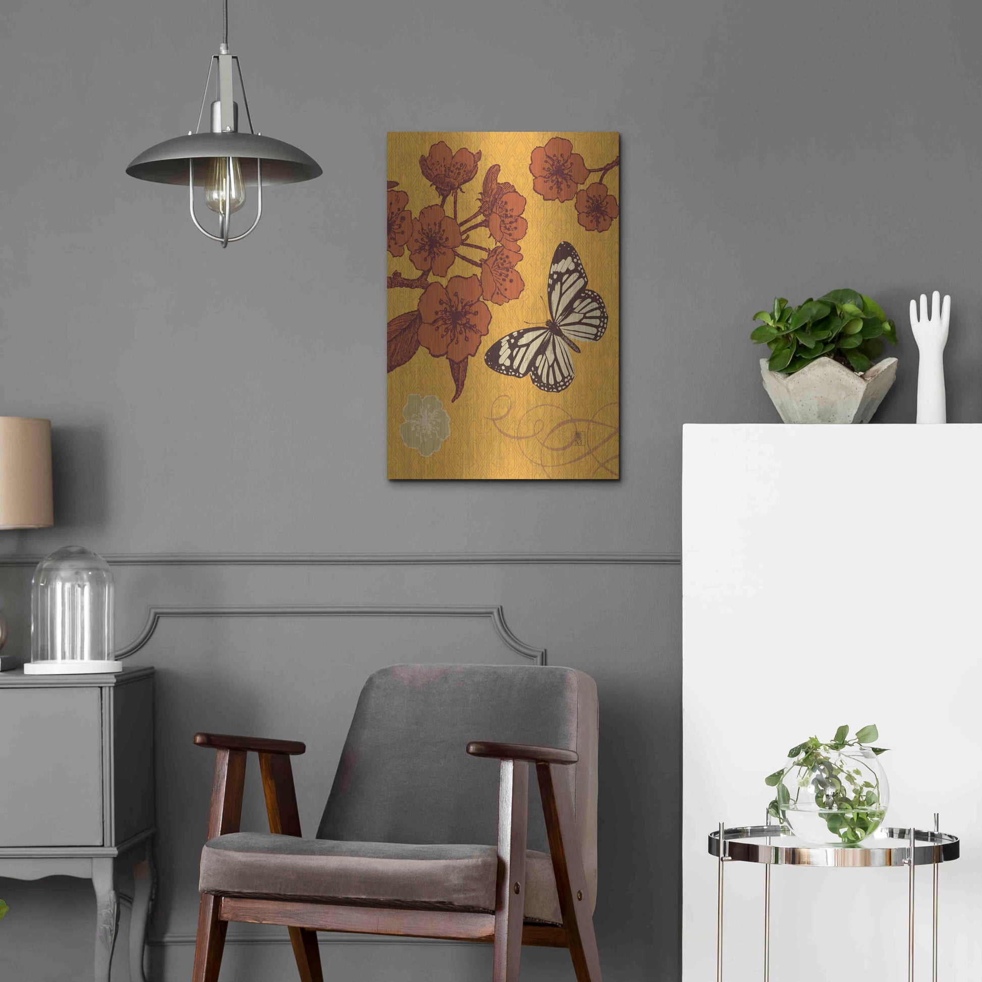 Luxe Metal Art 'Orchard Bloom' by Studio Mousseau, Metal Wall Art,16x24