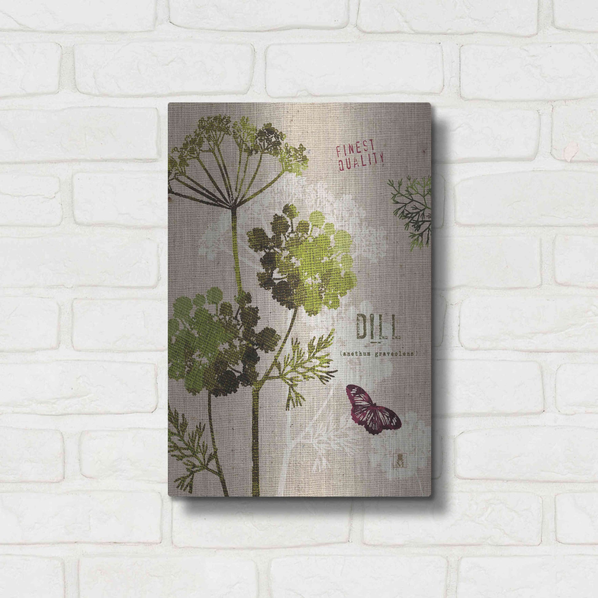 Luxe Metal Art 'Organic Dill' by Studio Mousseau, Metal Wall Art,12x16