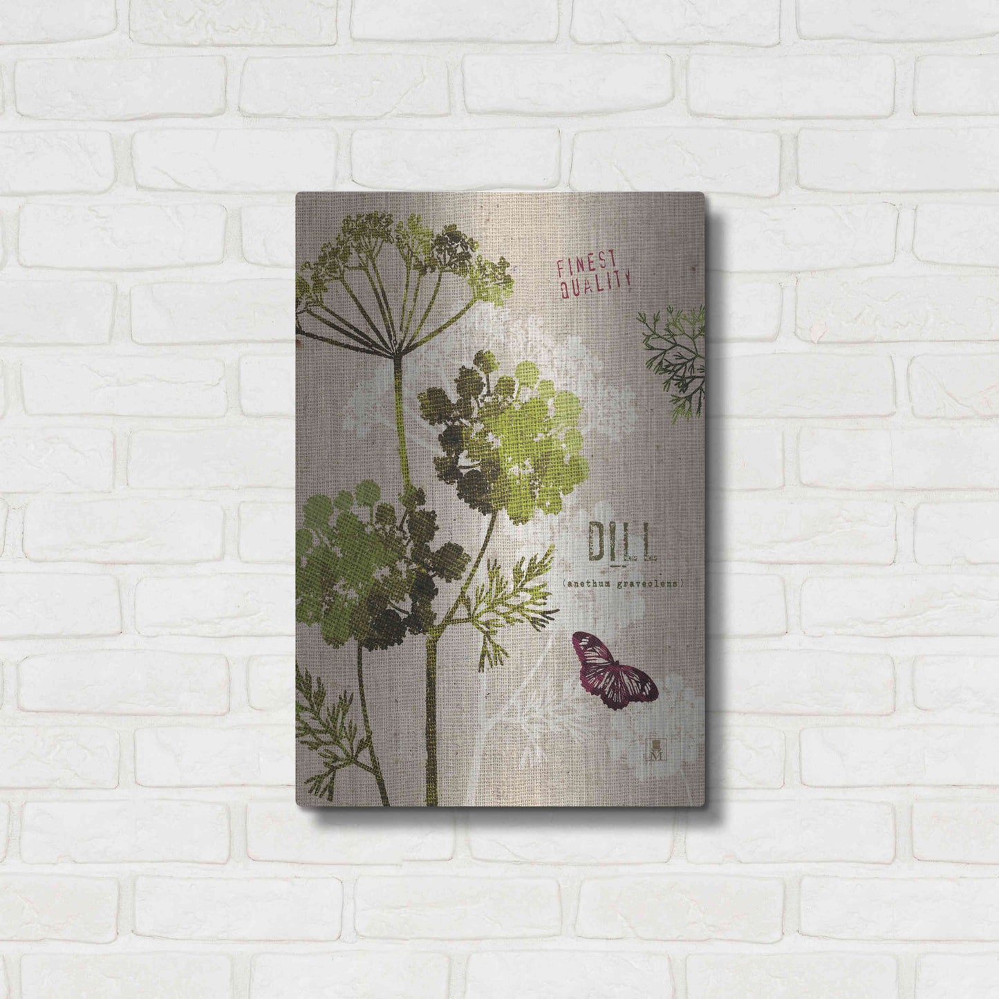 Luxe Metal Art 'Organic Dill' by Studio Mousseau, Metal Wall Art,16x24