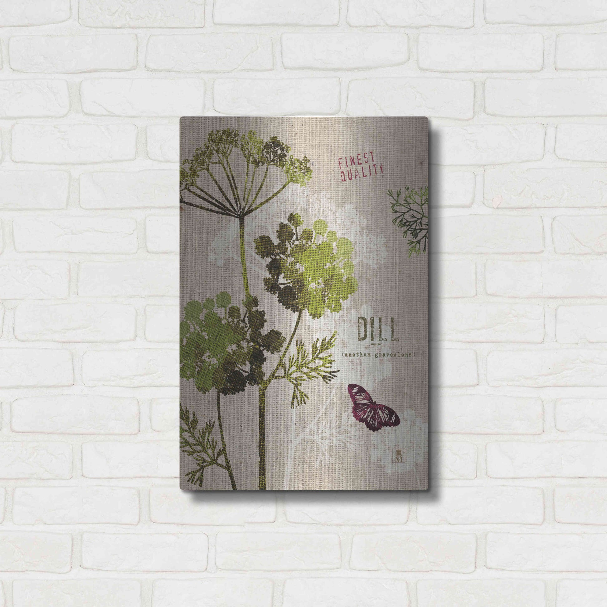 Luxe Metal Art 'Organic Dill' by Studio Mousseau, Metal Wall Art,16x24