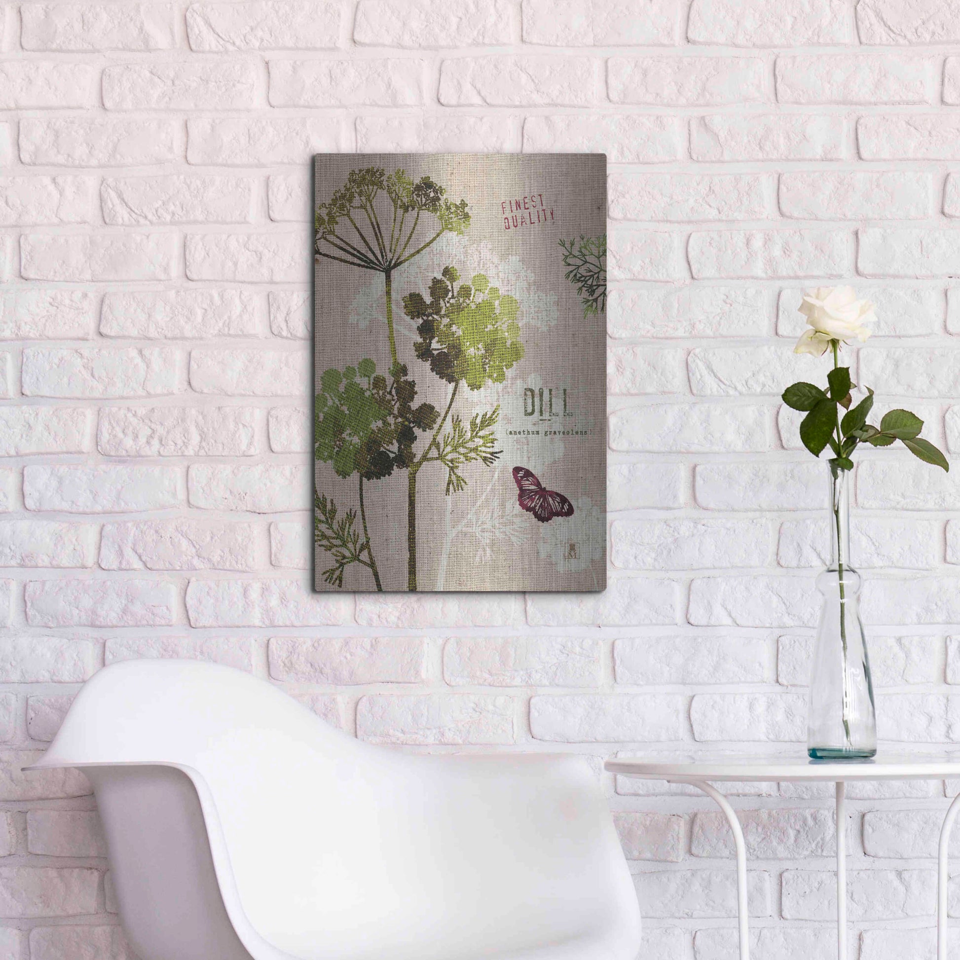 Luxe Metal Art 'Organic Dill' by Studio Mousseau, Metal Wall Art,16x24