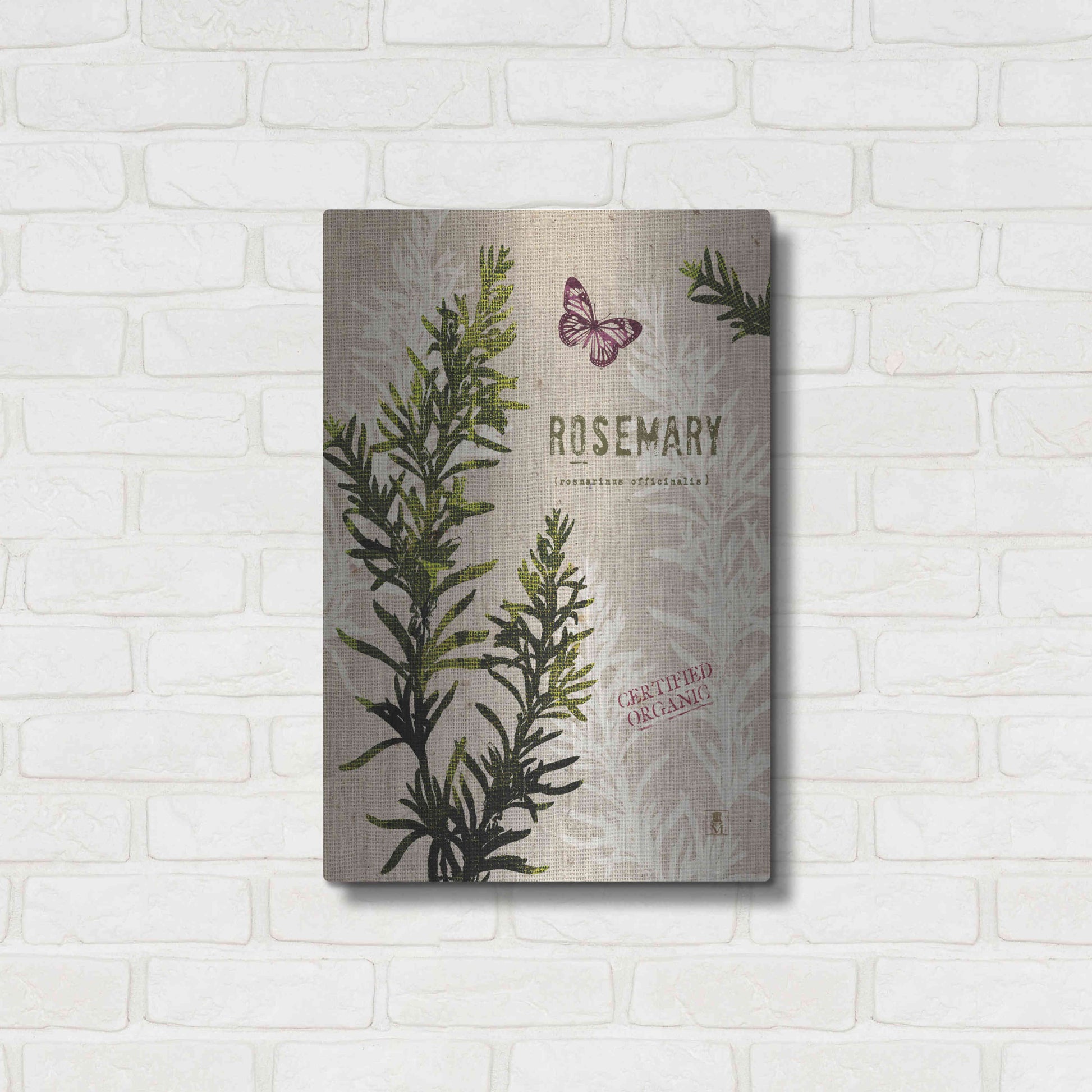 Luxe Metal Art 'Organic Rosemary' by Studio Mousseau, Metal Wall Art,16x24