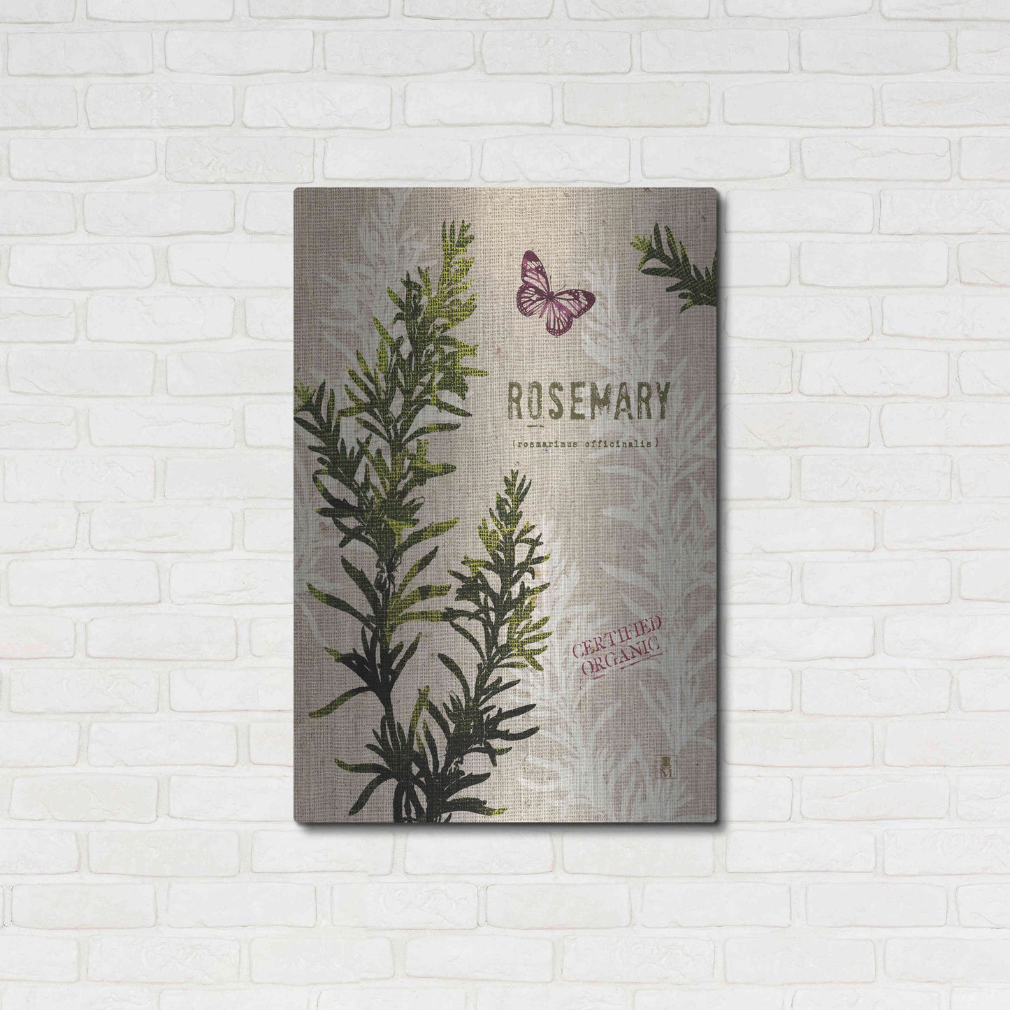 Luxe Metal Art 'Organic Rosemary' by Studio Mousseau, Metal Wall Art,24x36